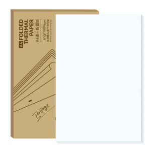 a4 thermal paper, 210 x 297 mm – 100 sheets, for brother pocketjet pj762/pj763mfi, hprt mt800/mt810, peripage a40 printers, printing paper size 8.26″ x 11.69″