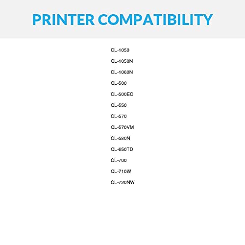 SPEEDYINKS White Paper Tape Replacement for Brother DK-2205 (2.4 inch x 100 feet, White, 10-Pack) Compatible with P-Touch QL Label Makers 1050, 1050N, 1060N, 500, 550, 570, 570VM, 580N, 650TD, 700