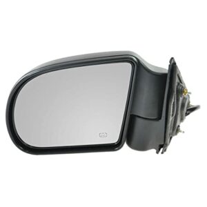 ORTUS UNI Black Power Heated Side Door Mirrors Left & Right Pair Set Fits (Plastic Paint to Match)