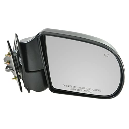 ORTUS UNI Black Power Heated Side Door Mirrors Left & Right Pair Set Fits (Plastic Paint to Match)