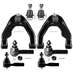 ortus uni fits 8pc front upper control arms ball joints tie rods suspension alloy steel