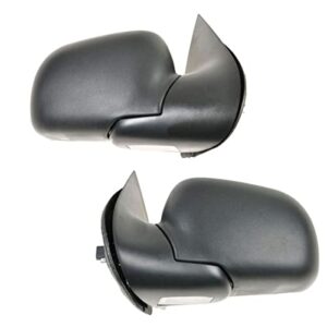 ORTUS UNI Power Heated Mirrors Pair Set Fits (Plastic Textured Black)