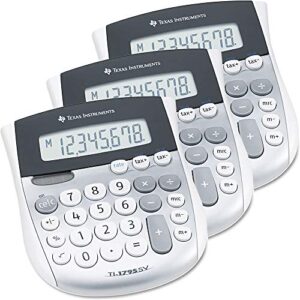 texas instruments ti1795sv ti-1795sv minidesk calculator, 8-digit lcd (pack 3)