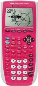 texas instrument 84 plus silver edition graphing calculator (full pink in color) (packaging may vary) (renewed)