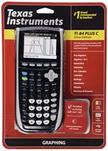 texas instruments ti-84 plus c silver edition graphing calculator, black