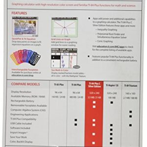 Texas Instruments TI-84 Plus C Silver Edition Graphing Calculator, Black