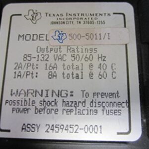 Texas Instruments 500-5011 110 VAC OUTPUT MODULE ASSY NO 2459452-0001