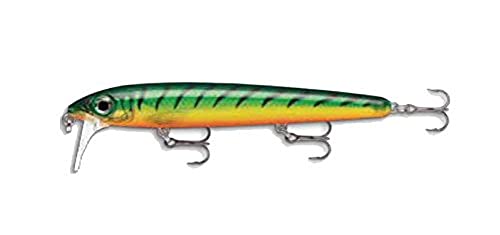 Rapala Balsa Xtreme Waking Minnow, Freshwater, Size 13, 5 1/4" Length, Topwater Depth, Fire Tiger, Per 1