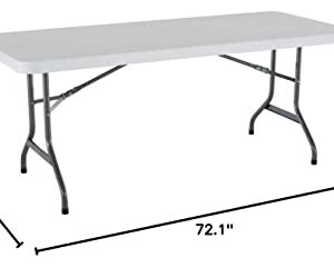 Lifetime 42901 Folding Utility Table, 6 Feet, White, Pack of 4