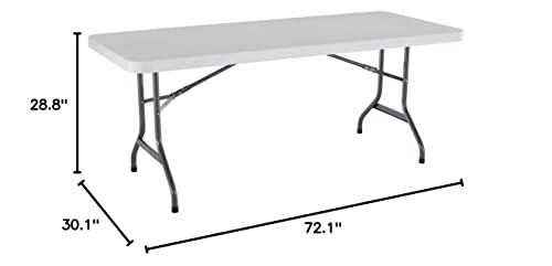 Lifetime 42901 Folding Utility Table, 6 Feet, White, Pack of 4