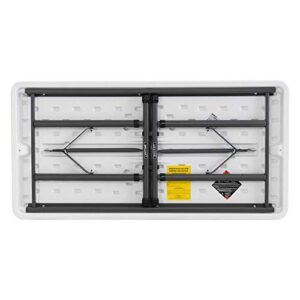 LIFETIME 80160 Commercial Height Adjustable Folding Utility Table, 4 Feet, White Granite