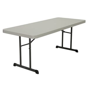 lifetime products 80249 professional folding table, 6′, almond