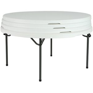 Lifetime 4 60-Inch Round Folding Tables with 32 Folding Chairs - White Granite