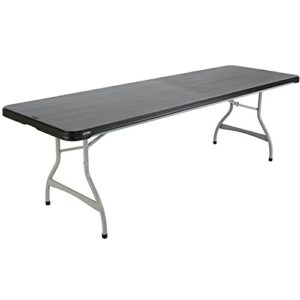 lifetime 8-foot folding table, black and silver – pallet pack of 27