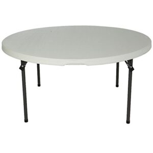 60″ round folding table (set of 15) finish: almond/bronze