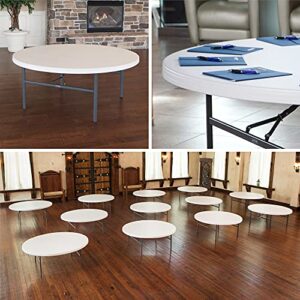 Lifetime 42673 Commercial Round Folding Table (4 Pack), 6', White