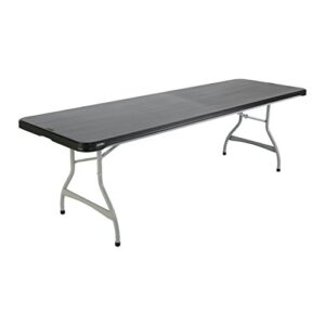 lifetime commercial rectangular folding table (4 pack), 8′, black