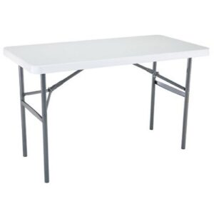 lifetime products 2940 lifetime 24″ x 48″ white granite folding table, 24 by 48