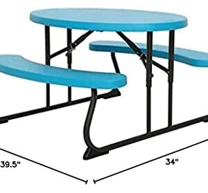 Lifetime 60229 Kids Oval Picnic Table, Glacier Blue