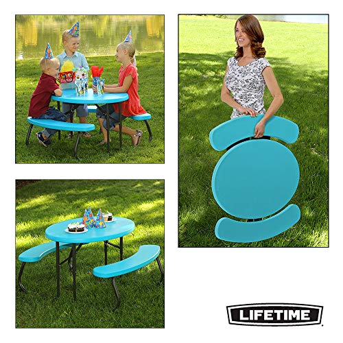 Lifetime 60229 Kids Oval Picnic Table, Glacier Blue