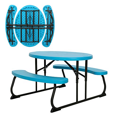 Lifetime 60229 Kids Oval Picnic Table, Glacier Blue