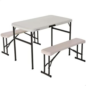 lifetime 80352 42″ (almond) recreation set folding table, 42 inch