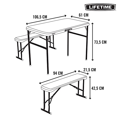 Lifetime 80352 42" (Almond) Recreation Set Folding Table, 42 inch