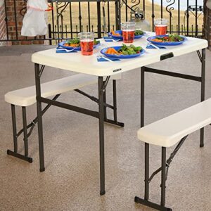 Lifetime 80352 42" (Almond) Recreation Set Folding Table, 42 inch