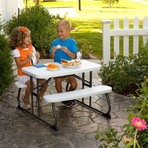 Lifetime Kid's Picnic Table, White and Black