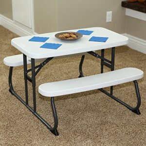 Lifetime Kid's Picnic Table, White and Black