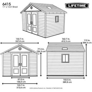 Lifetime 6415 Outdoor Storage Shed, 11 by 13.5 Feet