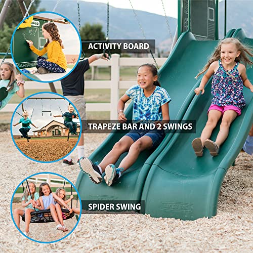 Lifetime 90797 Big Stuff Adventure Swing Set, Brown/Green