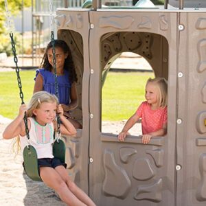 Lifetime 90804 Adventure Tower Playset with Spider Swing, Earthtone