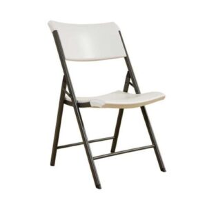 lifetime 80074 commercial contemporary folding chair, 20l x 18w x 34h, 500lbs capacity, 34-pack, almond