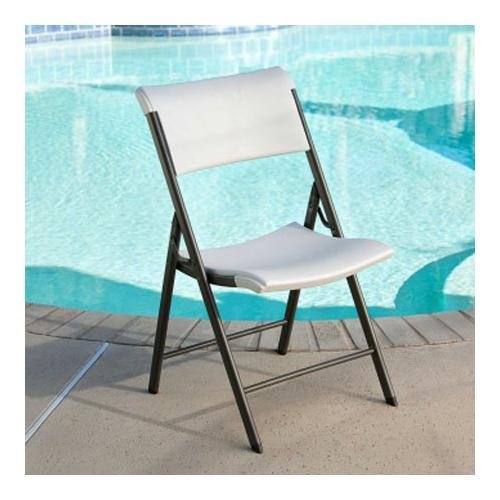 Lifetime 80074 Commercial Contemporary Folding Chair, 20L x 18W x 34H, 500lbs Capacity, 34-Pack, Almond