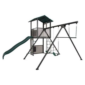 Lifetime 90913 Adventure Clubhouse Swing Set, Brown/Green