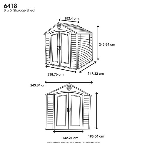 Lifetime 6418 Outdoor Storage Shed, 8 by 5 Feet