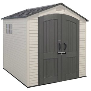 lifetime 60042 7′ x 7′ outdoor storage shed, desert sand