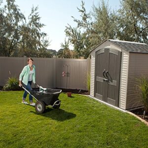 Lifetime 60042 7' X 7' Outdoor Storage Shed, Desert Sand