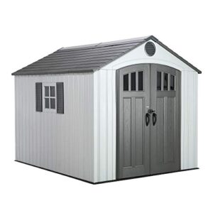lifetime 60202 8 x 10 ft. outdoor storage shed, gray