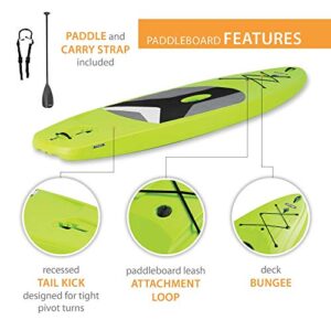 Lifetime 90891 Horizon 100 Stand-Up Paddleboard, 2 Pack, Paddles Included, Lime Green, 10'