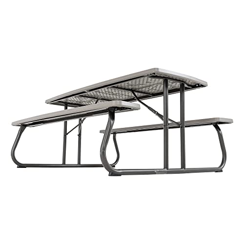 Lifetime Folding Picnic Table, 6-Foot, Gray