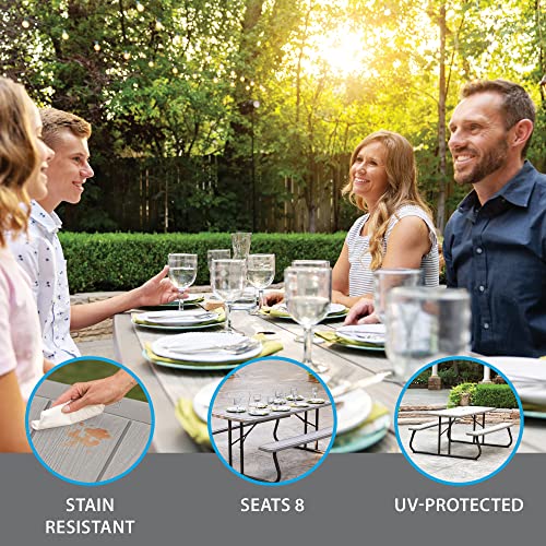 Lifetime Folding Picnic Table, 6-Foot, Gray