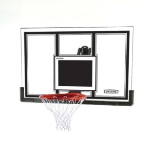 lifetime 71526 backboard and rim competition combo black/orng, 54-inch