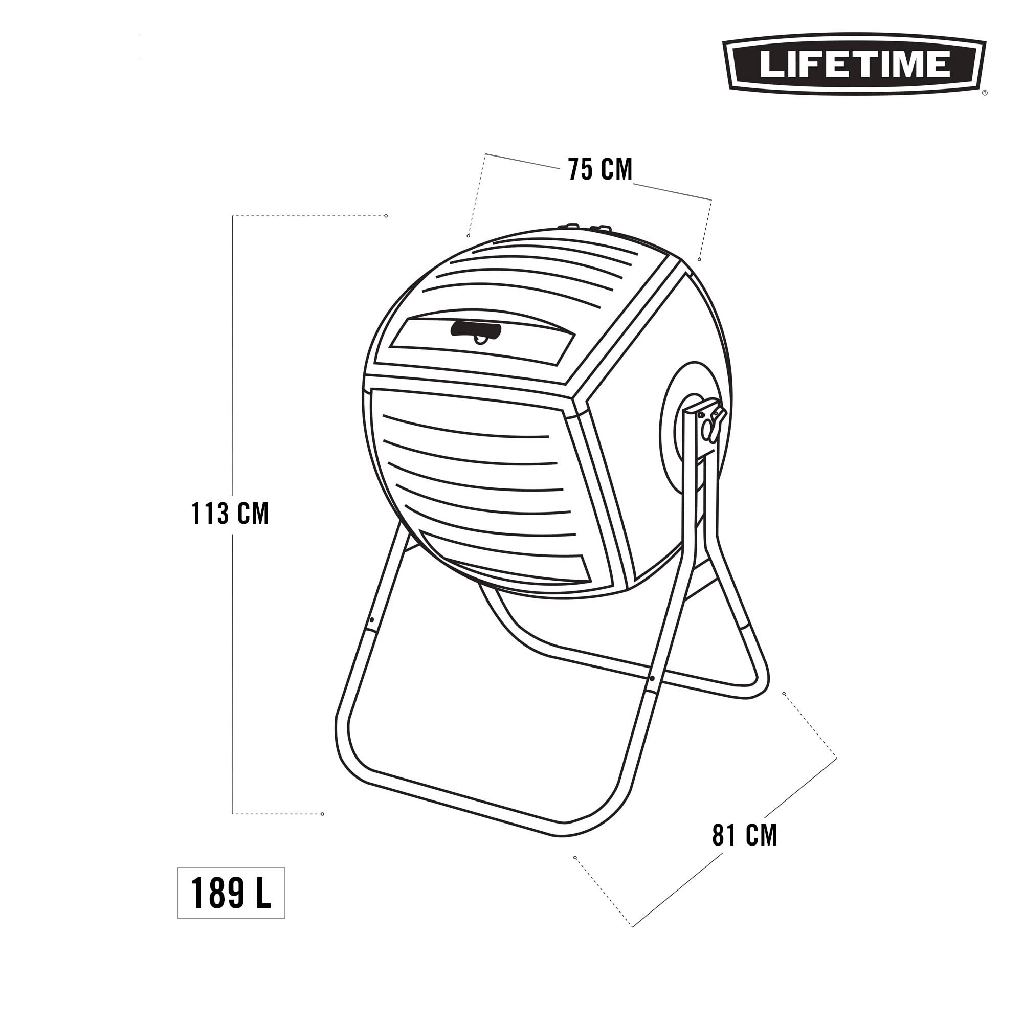 Lifetime 60076 50 Gallon Compost Tumbler