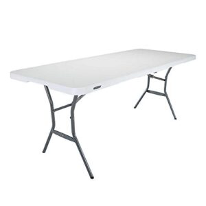 lifetime 25011 fold in half light commercial table, 6 feet, white granite