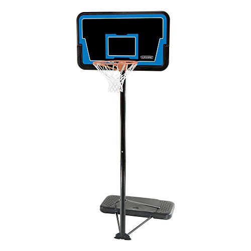 Lifetime 1268 Streamline Impact Portable Basketball System, 44 Inch Backboard,Blacks