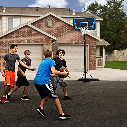 Lifetime 1268 Streamline Impact Portable Basketball System, 44 Inch Backboard,Blacks