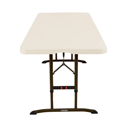 Lifetime, Commercial, Almond 6-Foot Adjustable Height Nesting Table