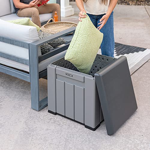 Lifetime 60372U Outdoor Cube Storage Box, Gray